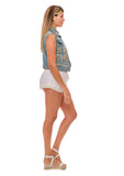 Embroidered Denim Jacket. 1135
