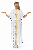 White Greece inspired cotton kaftan- EC-183