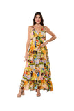 Mediterranean Resort Maxi Dress-AKC-31805