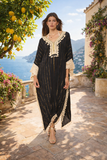 Beautiful black long kaftan 2026 collection bo-2997