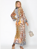 648 animal print kimono