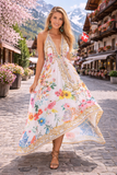 White floral hawaii, halter dress, back in stock!