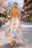 White floral hawaii, halter dress, back in stock!