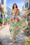 Tropical Garden Maxi Dress -AKC-31816