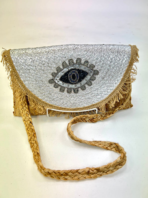 Jute Clutch With eye