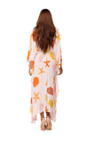 CORAL PRINT LONG KAFTAN