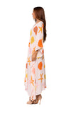 CORAL PRINT LONG KAFTAN