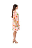Coral kaftan coverup