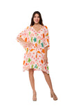 Coral kaftan coverup