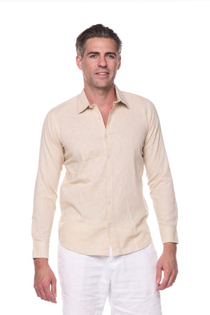 129 linen blend men shirts