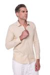 129 linen blend men shirts