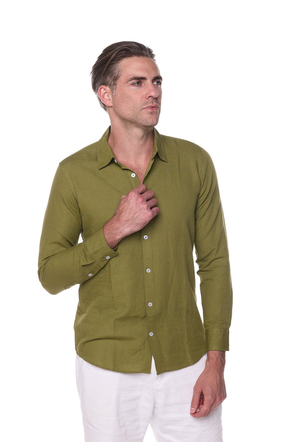 122 linen blend men shirts