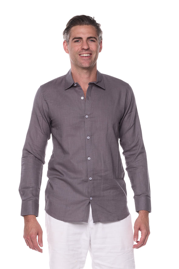 130 linen blend men shirts