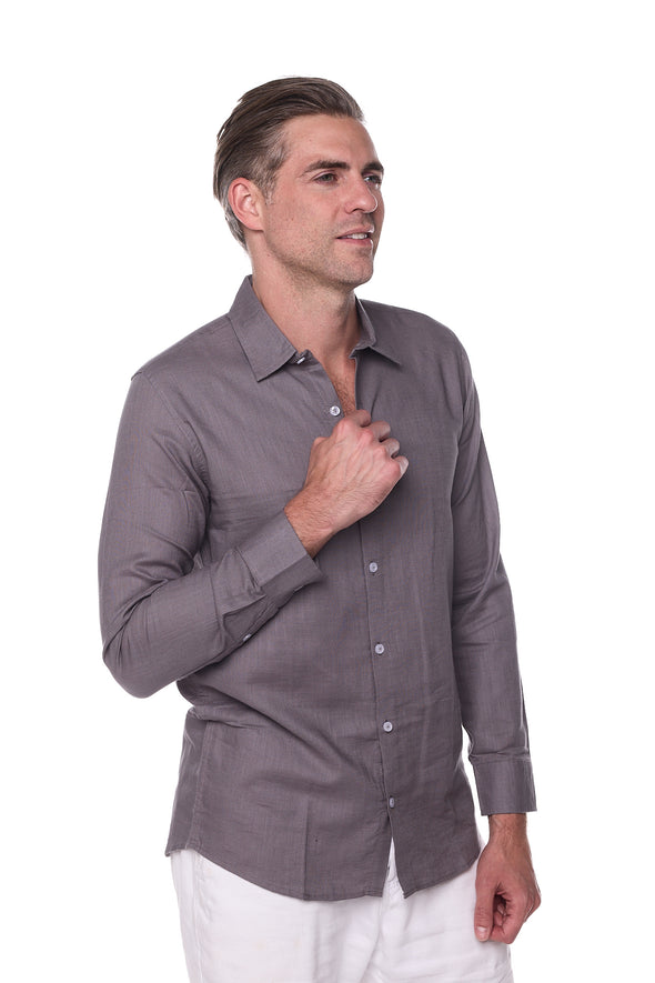 130 linen blend men shirts