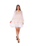 1911 White embossed dress