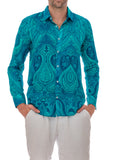 109 cotton-linen blend men shirts