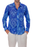 110 cotton-linen blend men shirts