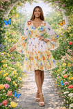 Butterfly Garden Floral Dress-AKC-31809