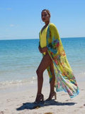 Aqua floral duster