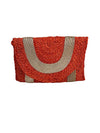 BG-01-1049 Coral Jute Clutch