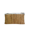 BG-01-1167 Silver Jute Clutch With Shells and Leaves