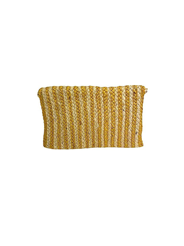 BG-01-1088 Yellow Jute Clutch