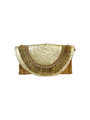 BG-01-1134 Gold Embellished Jute Clutch