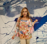 Dreamy floral off shoulder top #646