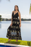 2023 collection - AK 887 black viscose dress - NEW ARRIVAL