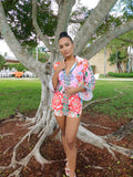 Button down shirt! Bright coverup! Cute top.
