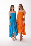 Blue lurex dress