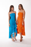 Blue lurex dress