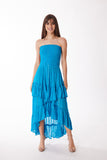 Blue lurex dress