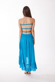 Blue lurex dress