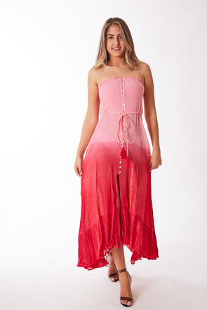 Fuchsia Pink strapless dress