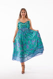 Peacock lurex dress