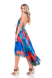 Hawaii dress, orange feather