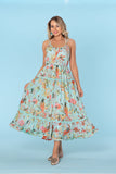 Sun dress, cotton resort collection, aqua resort dress