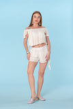 Summer White shorts set, sexy short set