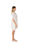 White Embellished Diamond Tunic