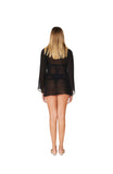 Black Long Sleeve Embellished Tunic