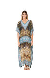 243 Cheetah Print Long kaftan