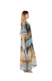 243 Cheetah Print Long kaftan