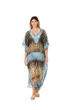243 Cheetah Print Long kaftan