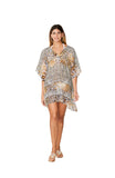 372 Animal Print Short kaftan