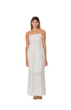 C-1979- White Strapless  Long Dress