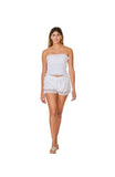 C-2186 White Strapless  Top.