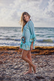 Aqua CH-12 cotton mini dress