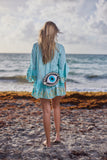Aqua CH-12 cotton mini dress