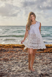 CH-10 white cotton mini dress 2023